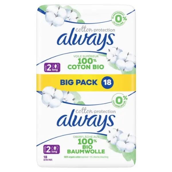 Always Cotton Protection Long 18 Pièces