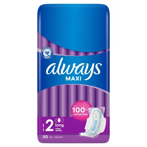 Always Maxi Long Serviettes Hygiéniques 20 Pièces